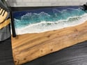 Ocean Wave Epoxy Resin Charcuterie / Serving Board