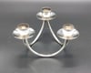 1960s Berg Denmark Silver Plated Three Sconce Candelabra