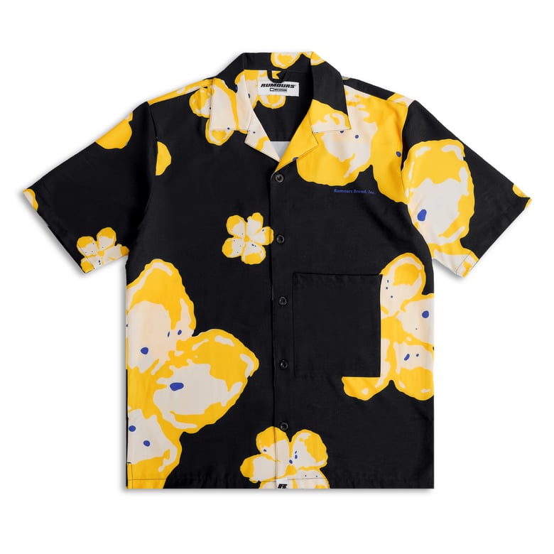 Image of In Bloom Button Up (Black/Yellow)