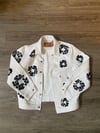 Denim tears small pre owned wreath jacket white 