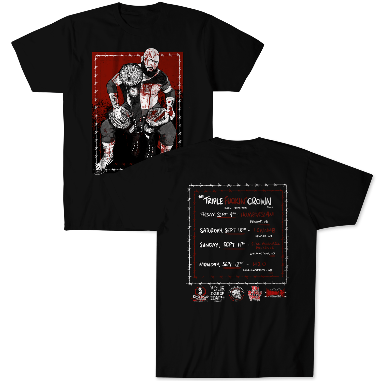 JOEL BATEMAN-TRIPLE CROWN TOUR SHIRT | Deathmatch Worldwide