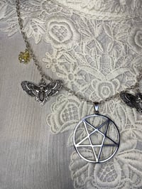 Image 4 of Inverted Pentagram with Death's Head Moth's and Spiders by Ugly Shyla
