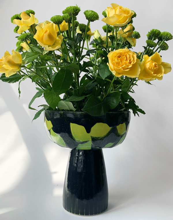 Image of Lemon Tree Vase & Pedestal Bowl (9" Height)