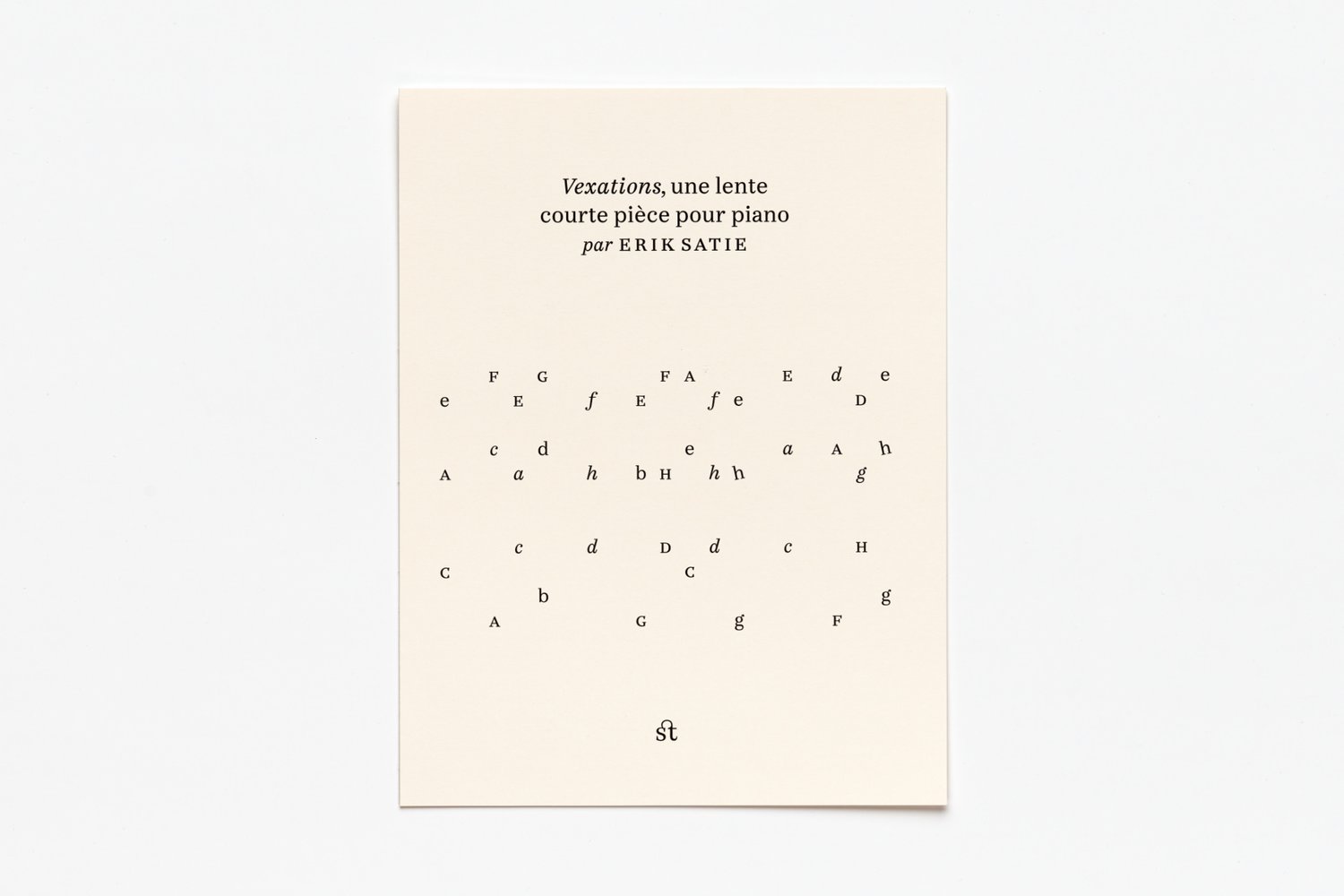 Erik Satie, Vexations (.pdf)