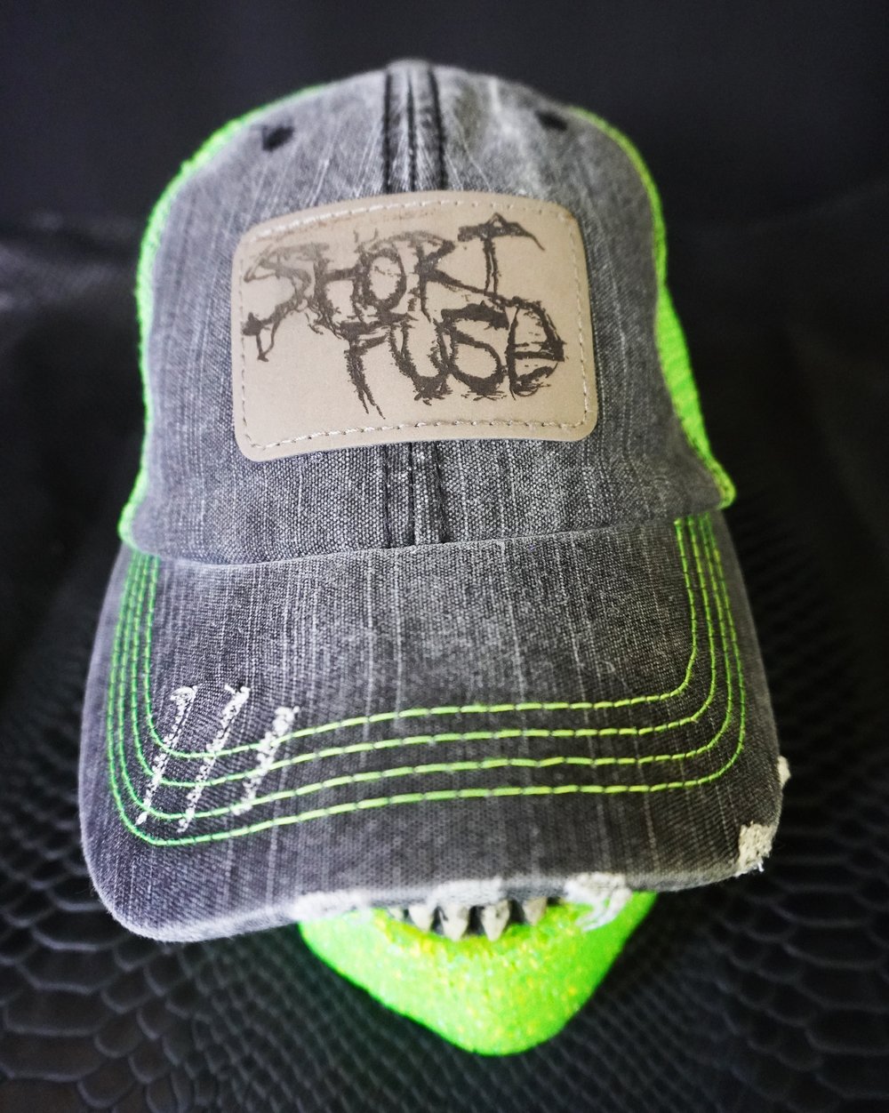 Gray and Green Trucker Hat