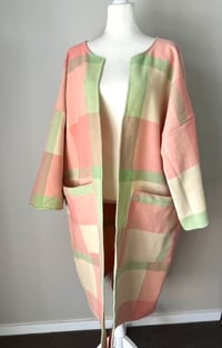 Image 1 of Blanket Coat Pink & Green