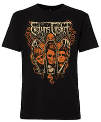 Image 1 of EVELYN'S CASKET - BAND SHIRT (PUMPKIN ORANGE) 