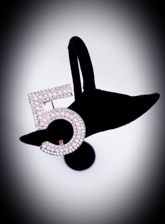 Pink N°5 Fashion Brooch