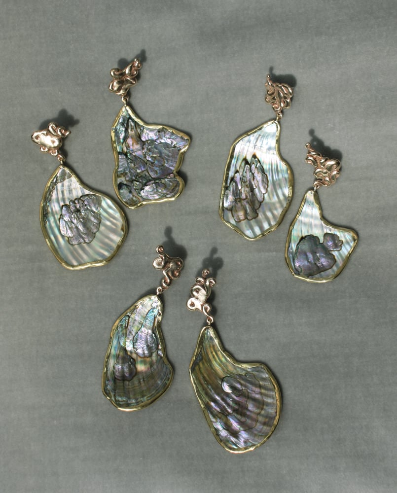 Image of Abalone Cloud Earrings