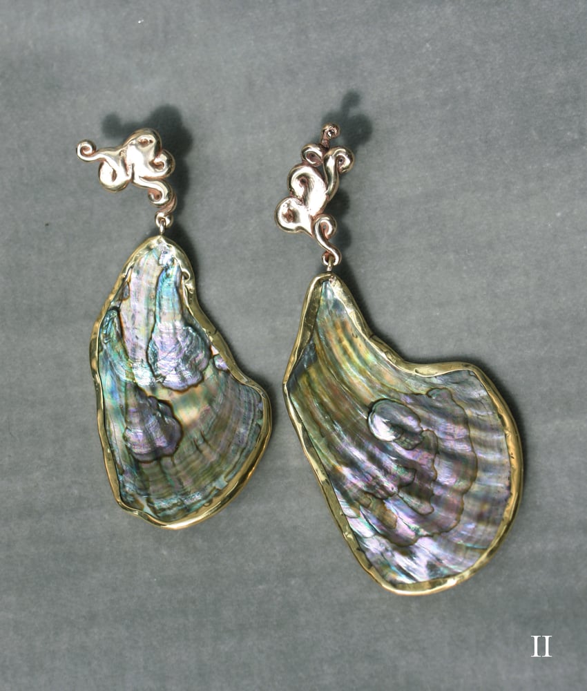 Image of Abalone Cloud Earrings