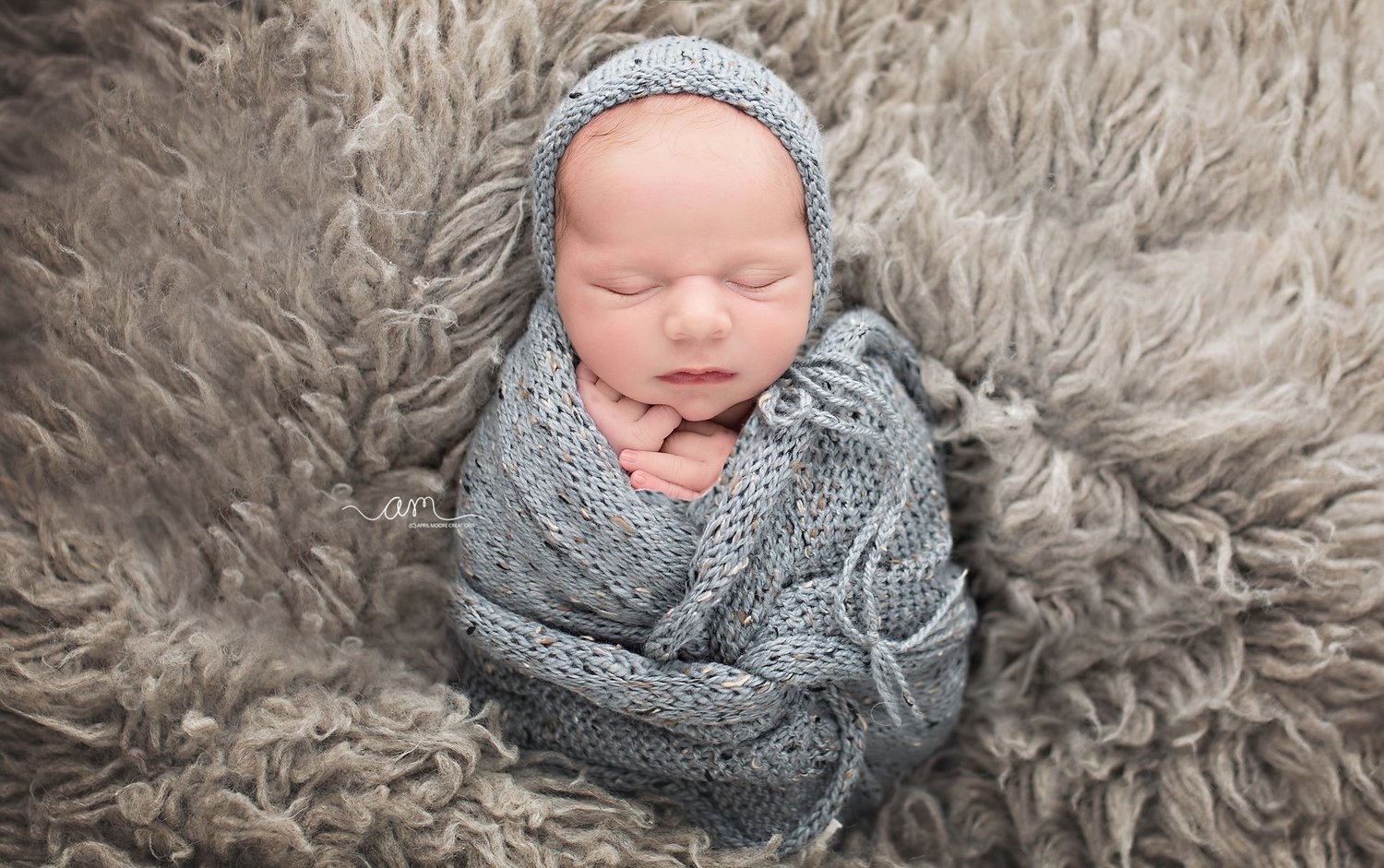 Image of Harbor Tweed Knit Bonnet & Wrap