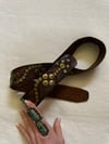 1960s handcrafted studded brass belt
