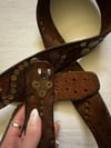 1960s handcrafted studded brass belt