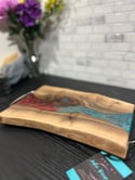 Live Edge Walnut & Epoxy River Charcuterie Board