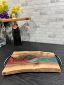 Live Edge Walnut & Epoxy River Charcuterie Board