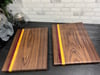  Walnut, Purple Heart and Yellow Heart Cutting Board