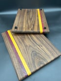  Walnut, Purple Heart and Yellow Heart Cutting Board