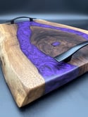 Walnut and Purple Epoxy River Charcuterie Board