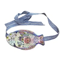 Image 1 of Fish Purses with zipper, leather pull Hip Tie