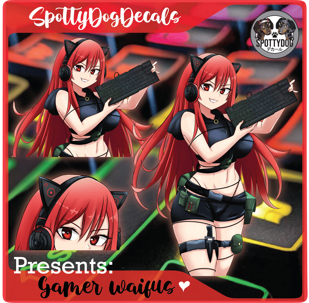 Gamer Waifu -- Erza Scarlet | SpottyDogDecals