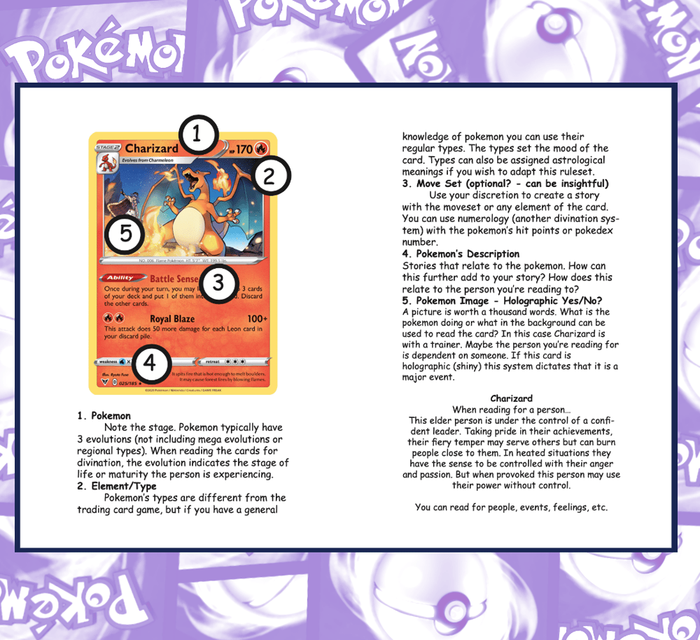 Pokémon Oracle: Unofficial Trading Card Divination system