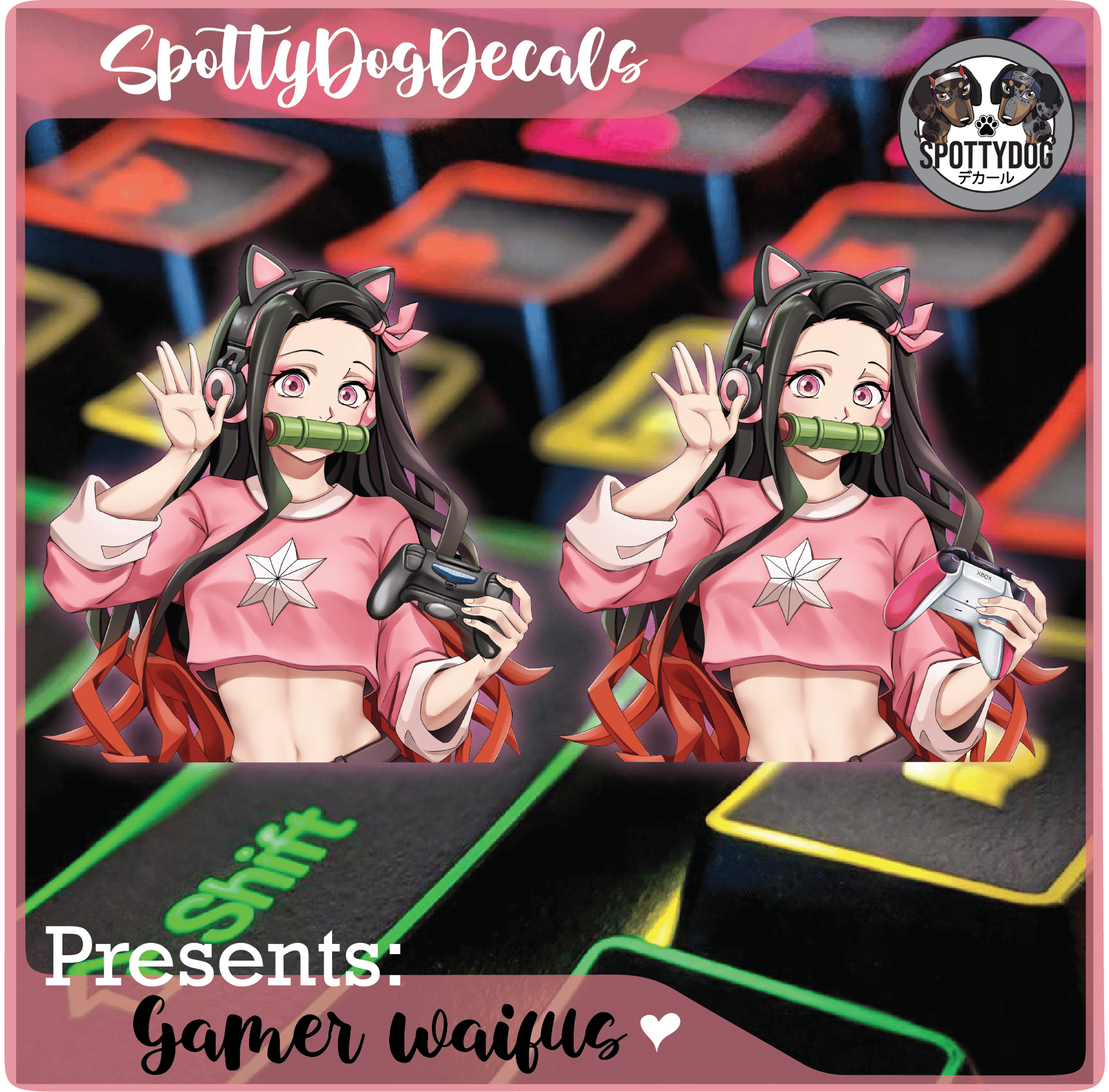 Gamer Waifu -- Nezuko | SpottyDogDecals