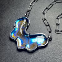 Image 2 of Bulla Pendant Necklace 10: Blue Morpho