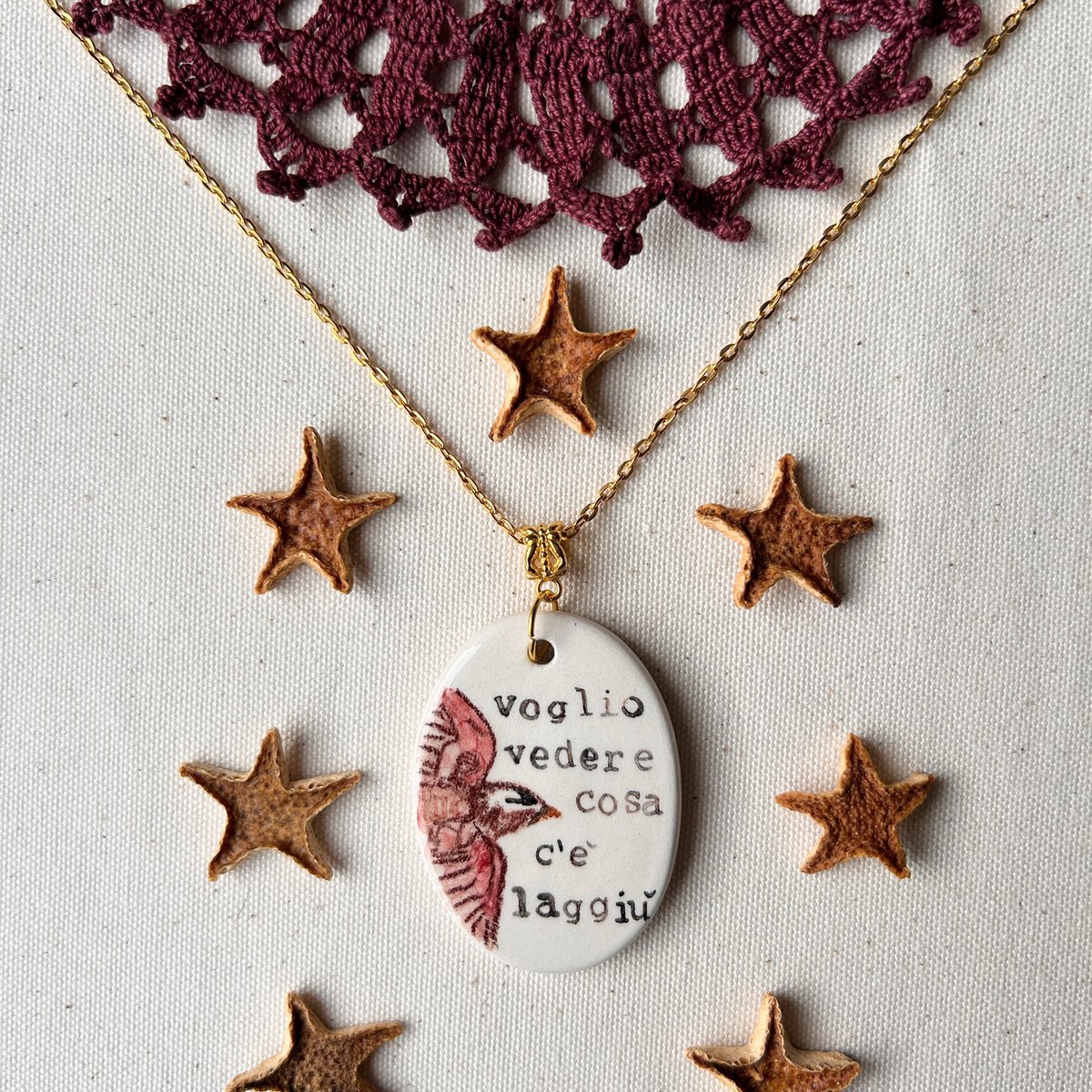 COLLANA CERAMICA - VOGLIO VEDERE COSA C'È LAGGIÚ