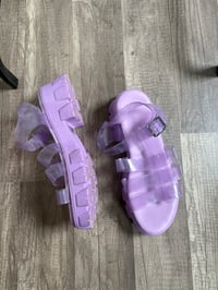 Purple jelly sandals 