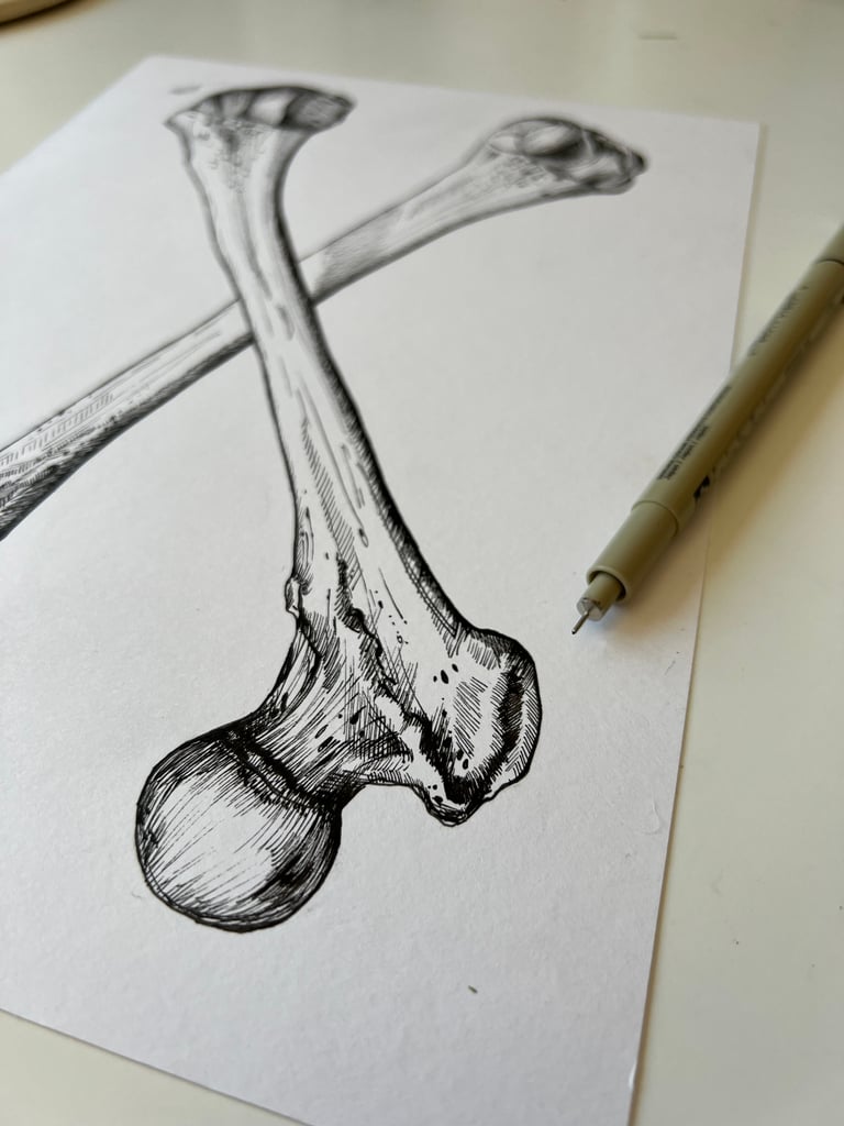 Illustration PRINT « Fémurs » Format A4 Image 2