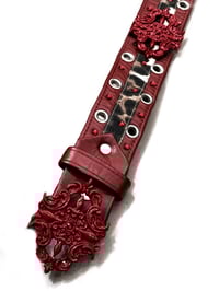 Image 3 of SS26 Red ‘Agama’ Leather Belt