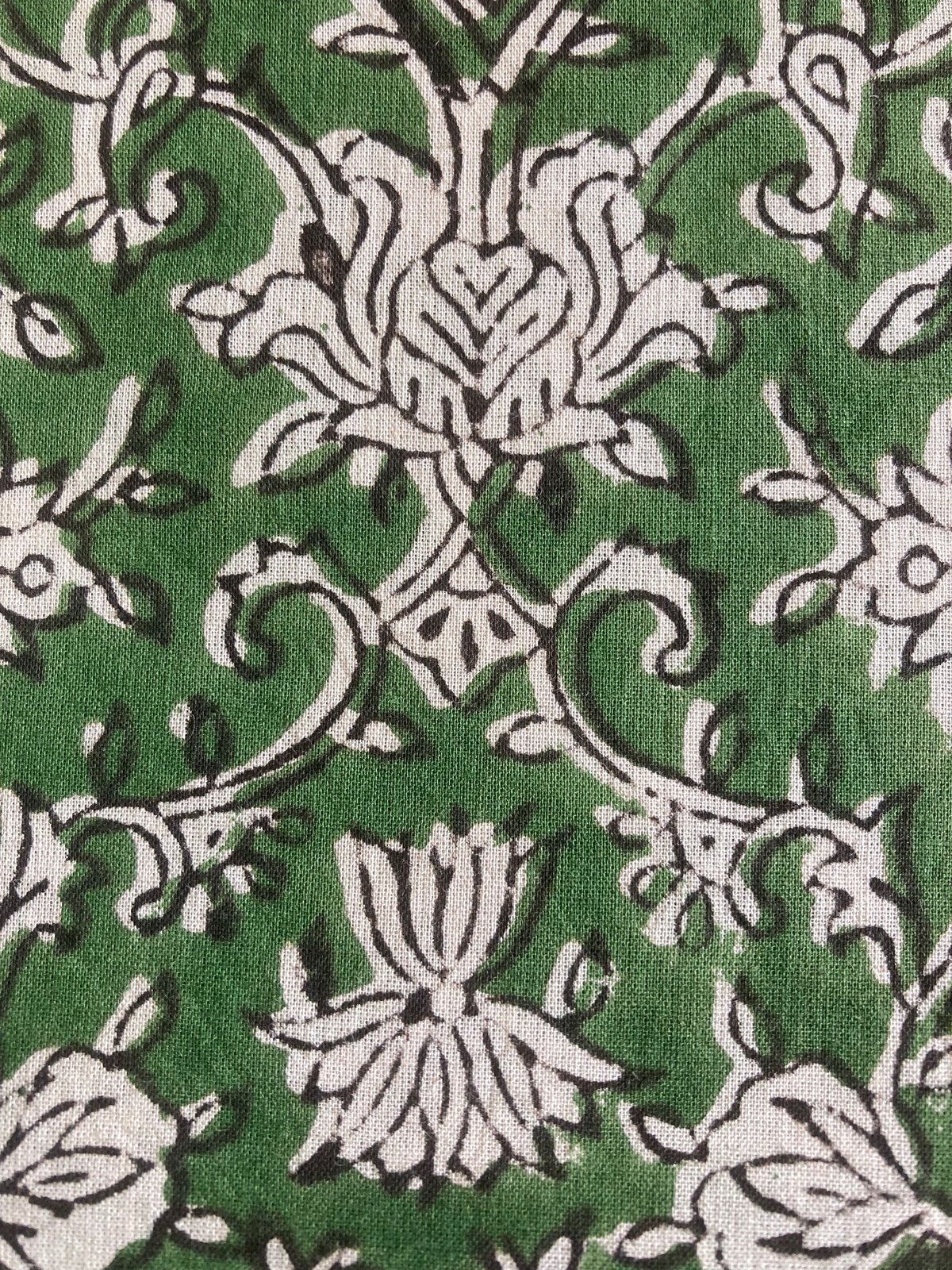 Image of Namaste Fabric Kalamkari Vert Bouteille 