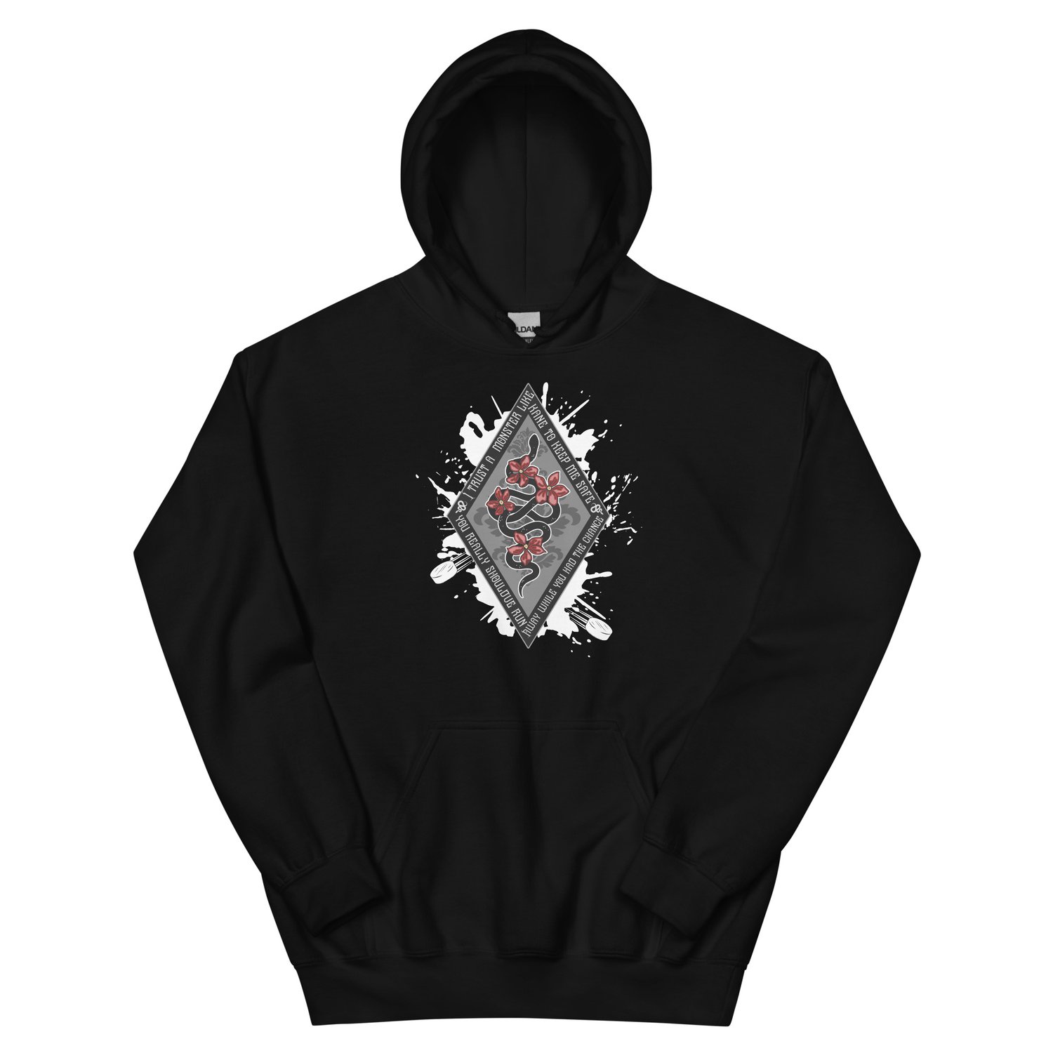 Image of Officially licensed beautiful venom diamond snake white Unisex Hoodie