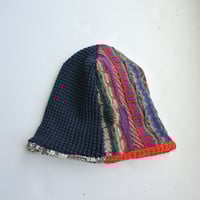 Image 2 of Reworked Reversible Beanie Coogi x Navy Cotton