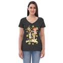 Tiki Bob and the Beach Babe- Women’s recycled v-neck t-shirt
