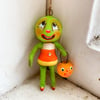 Candy Corn She-Goblin with Jack O' Lantern