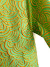THE PALMS IN GREEN AND GOLD LUREX JACQUARD