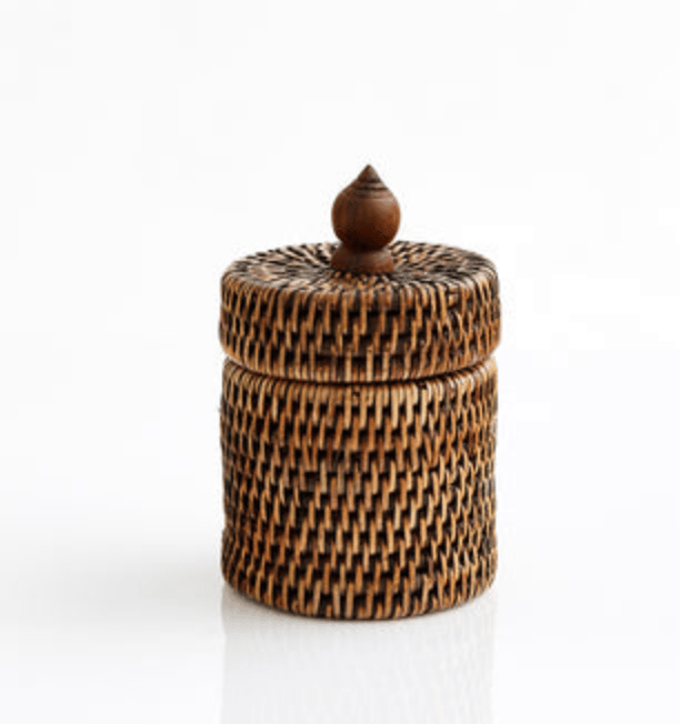 Image of Rattan Container with Lid
