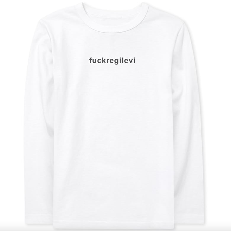 Image of fuckregilevi White Long Sleeve T-Shirt