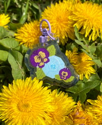 Image 1 of Floral D12 Dice - Acrylic Charm