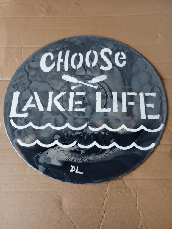 Image of Vinyl wall art. wall hanging. choose Lake life