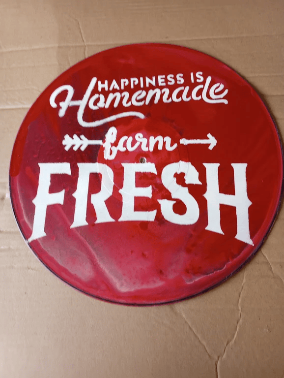 Image of Vinyl wall art, wall hanging, Happiness is Homemade farm fresh