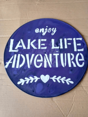 Image of Wall art wall hanging, enjoy lake life adventure 