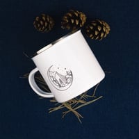 Image 2 of Mountains in the Moon Enamel Mug by Sovende Bjorn