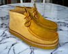 W.bunch wallabee mid top tan suede shoes made in Spain 
