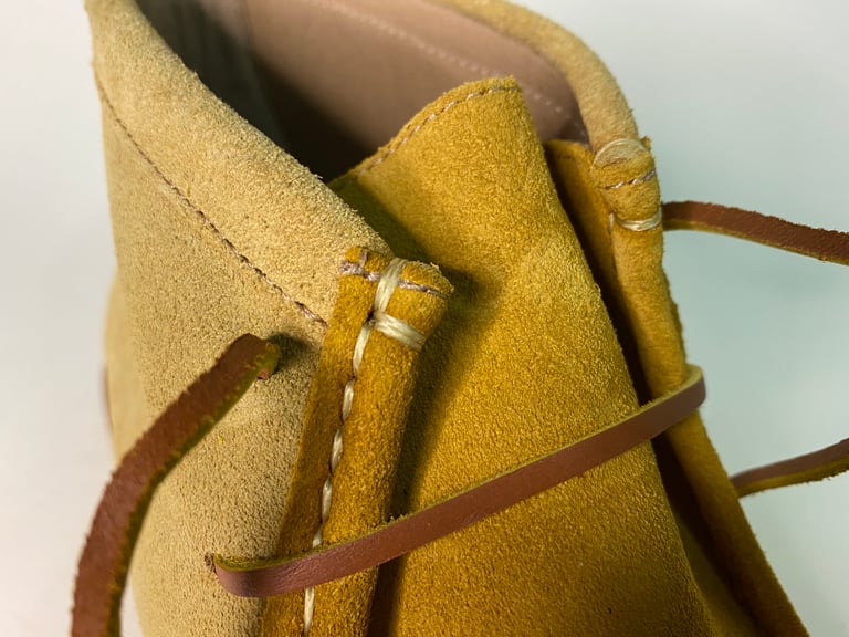 W.bunch wallabee mid top tan suede shoes made in Spain Image 4