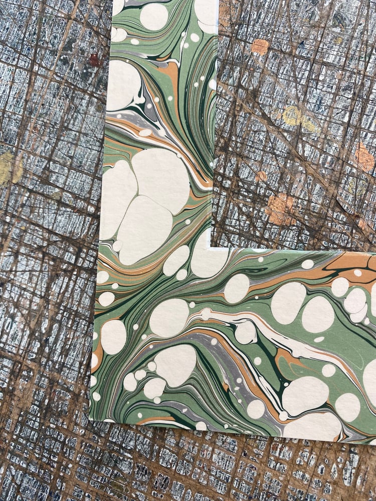 Image of NEW A4 hand marbled mount - No.3