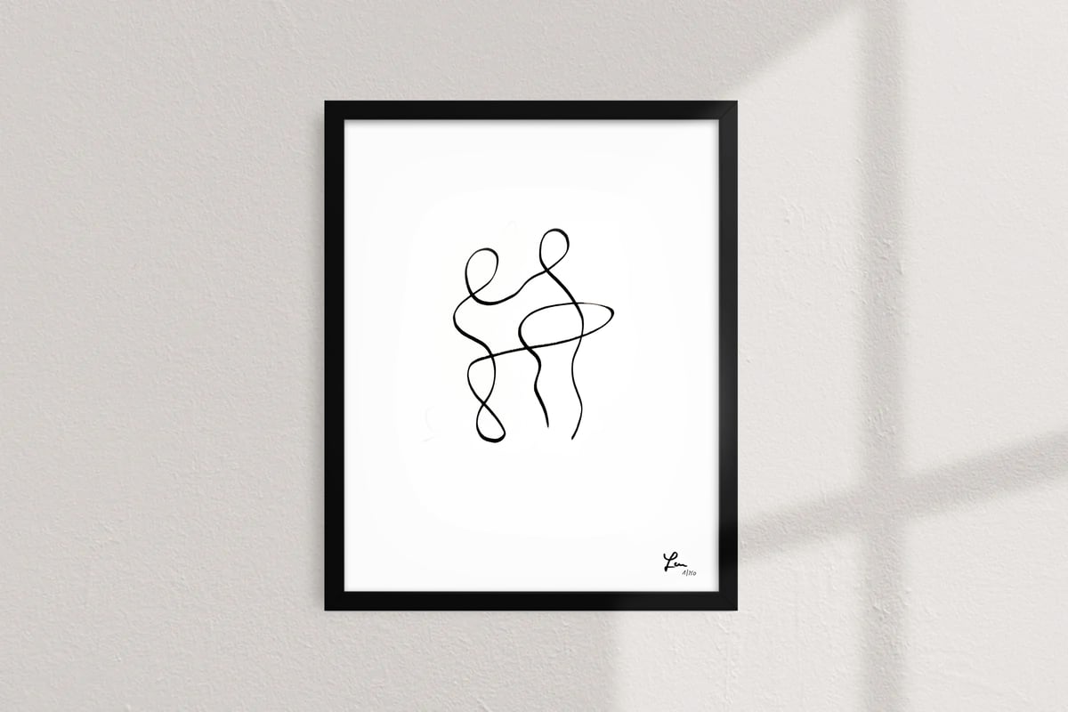 Image of One Line - Dancing People