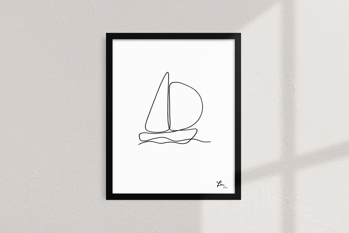 Image of One-Line Sailingboat