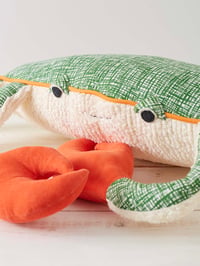 Image 2 of Handmade Toy Crab With His Soft Shell  (Green)